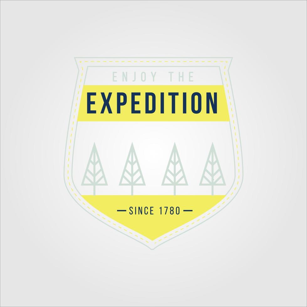 adventure logo. outbound in the mountains and nature exploration vector