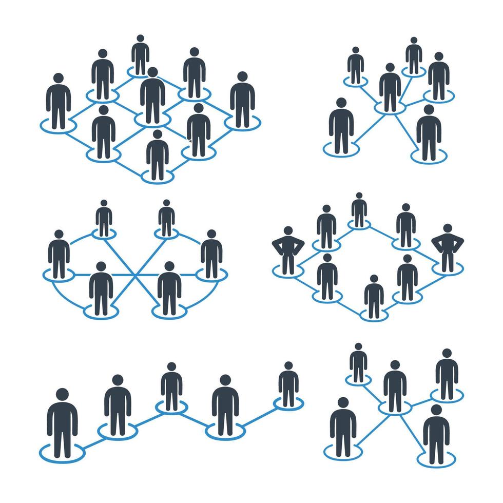 people network diagram vector illustration