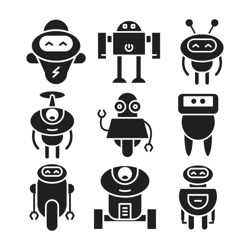 robot characters vector illustration