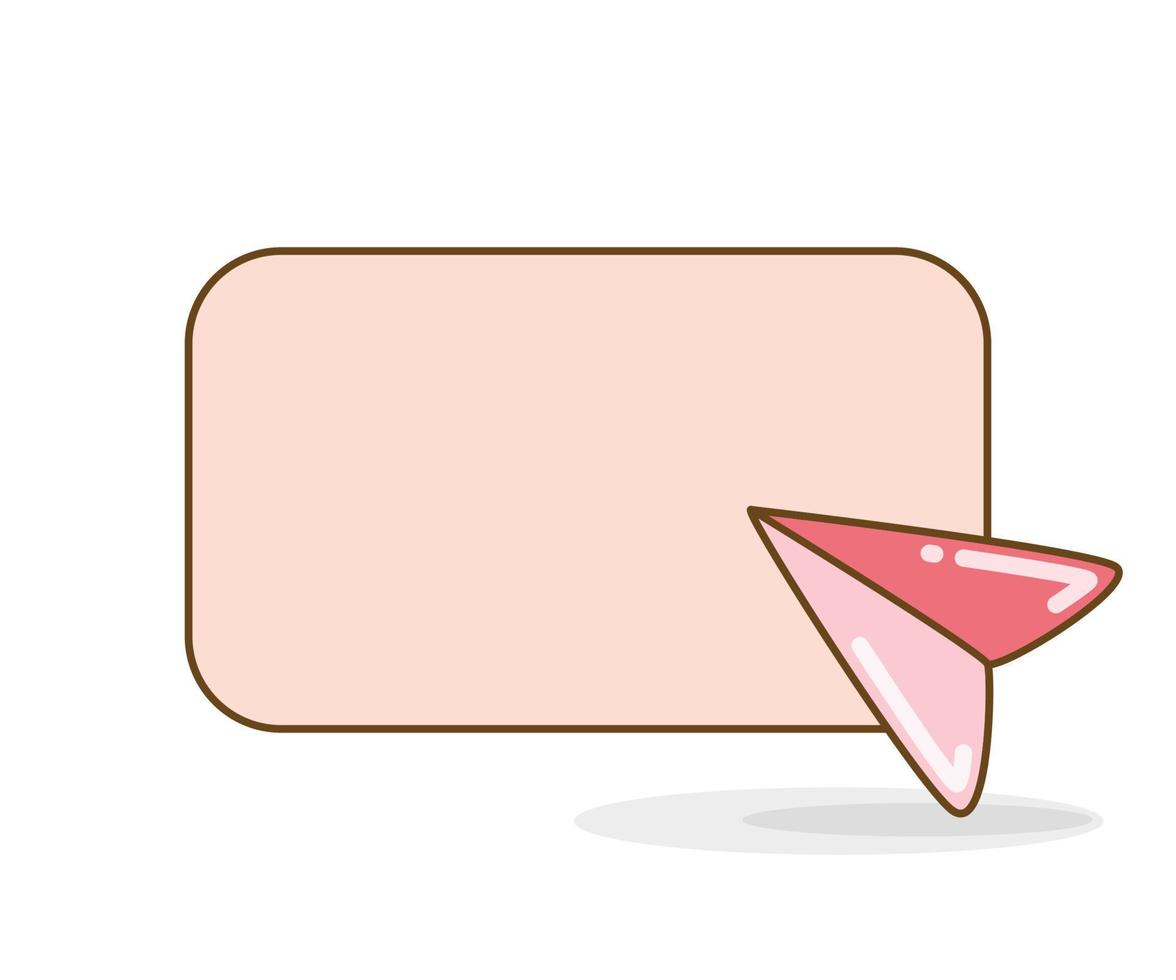 blank board with paper plane vector illustration