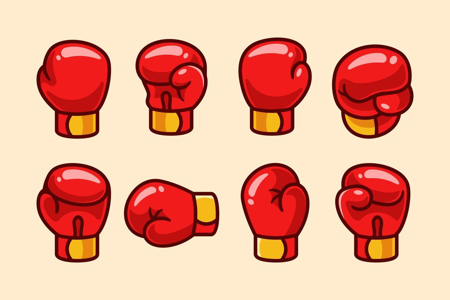 Set of Cartoon Boxing Gloves vector