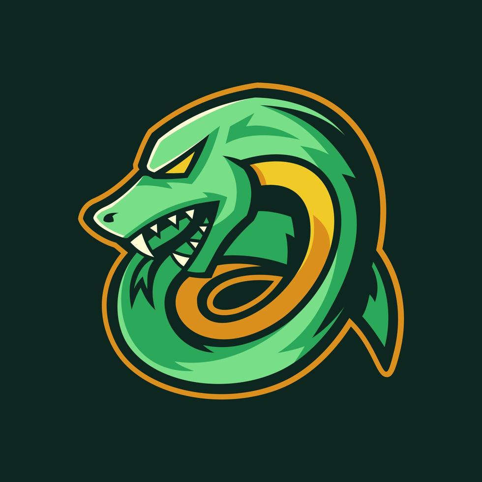 diseño de logotipo de mascota serpiente víbora vector