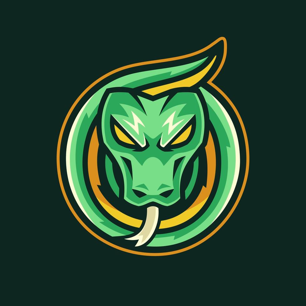 Viper Snake sport logo design vector