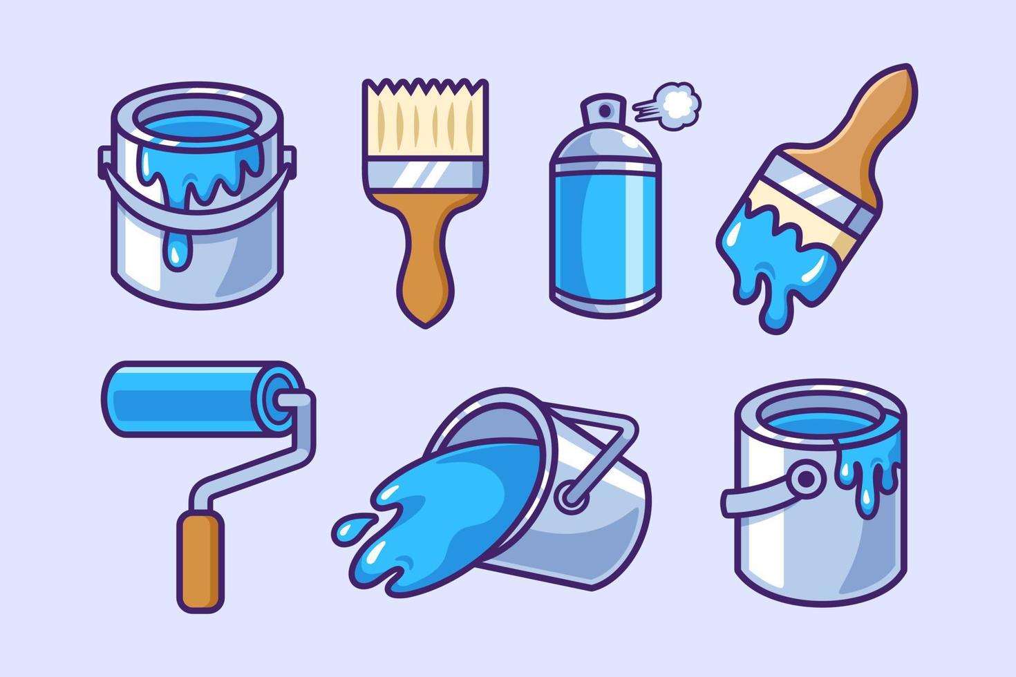 Collection of Paint Work Tools vector
