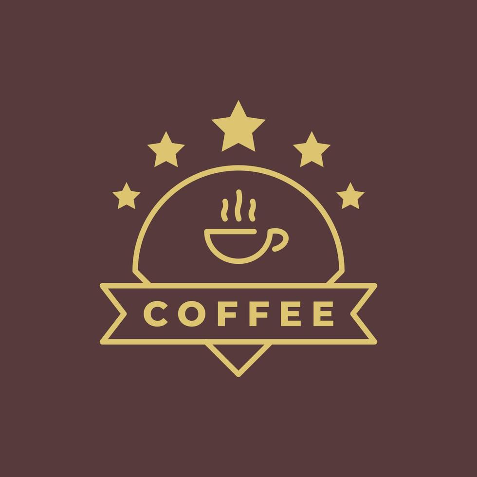 Diseño de logotipo retro vintage con icono de café adecuado para el logotipo de café vector
