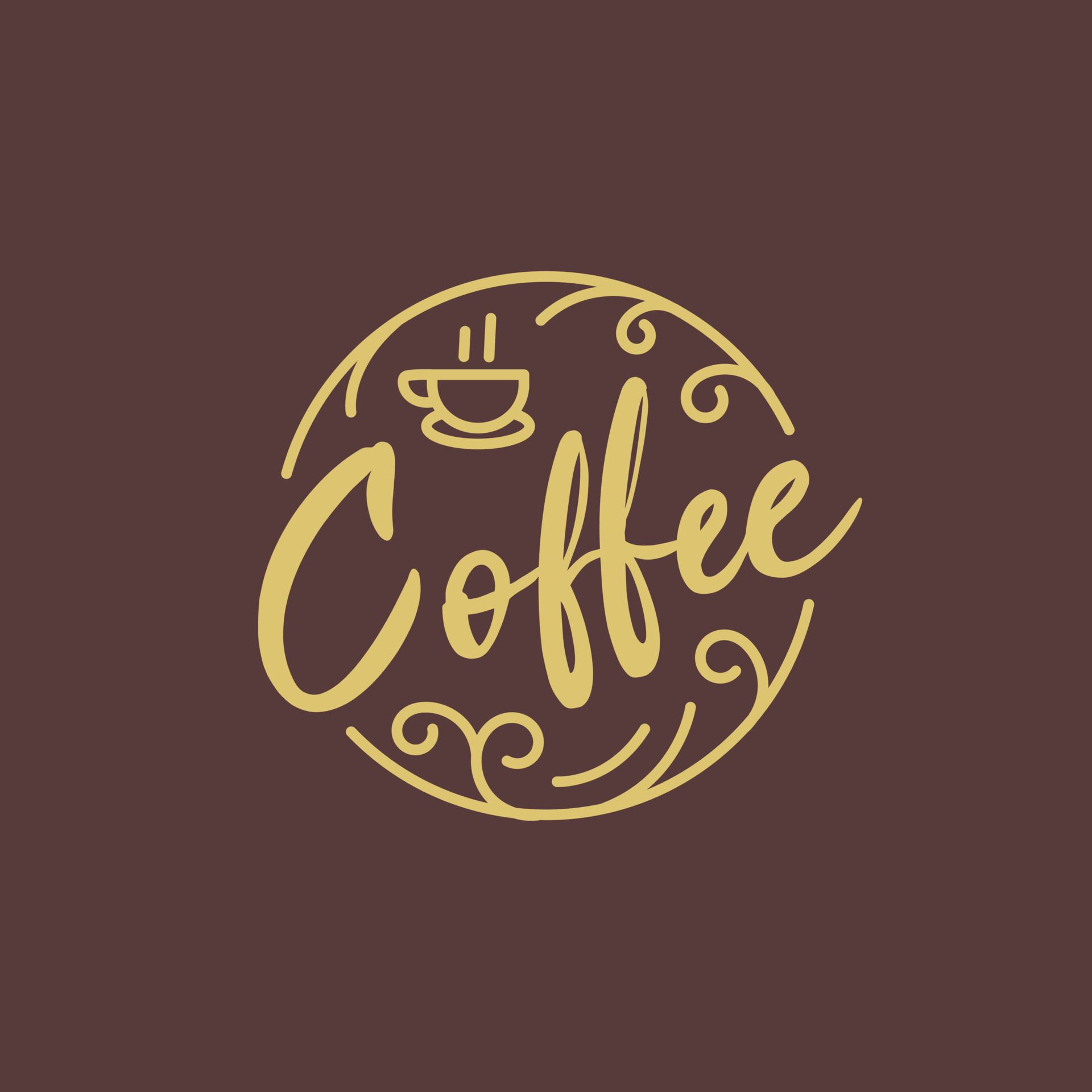 Retro Vintage Logo Design for a Coffee Shop or Cafe With Coffee Icons and  Ornate Ornaments 5013760 Vector Art at Vecteezy