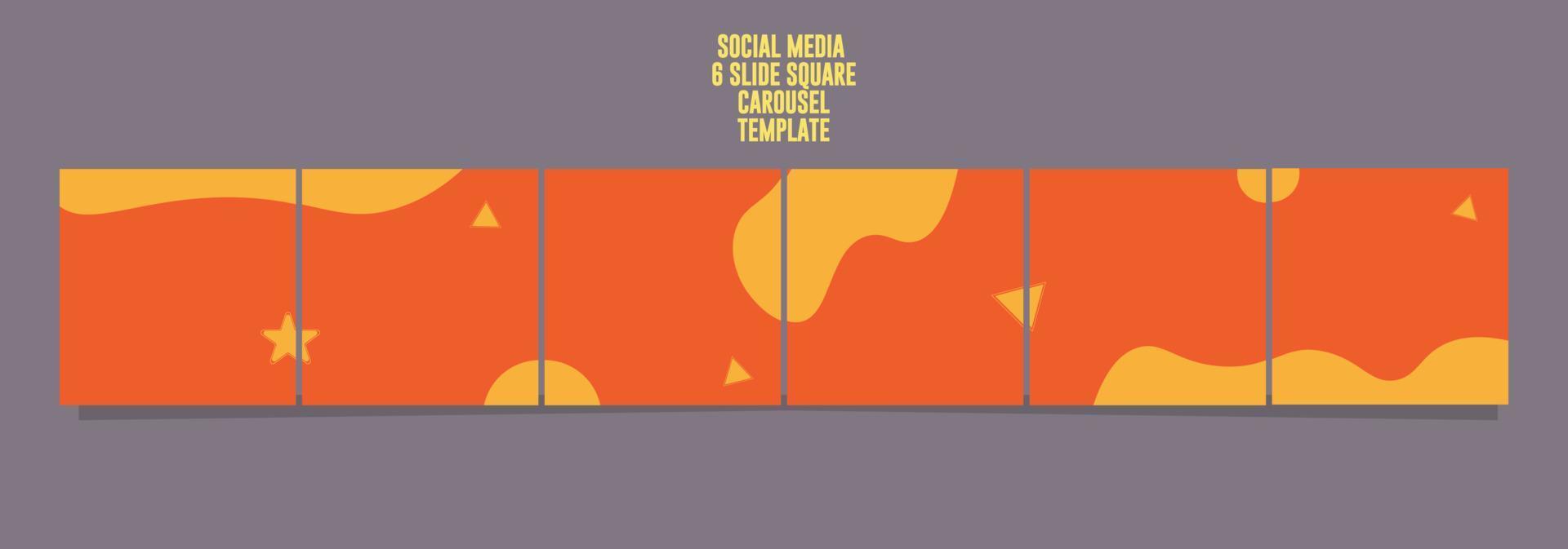 Social Media Square Carousel Template vector