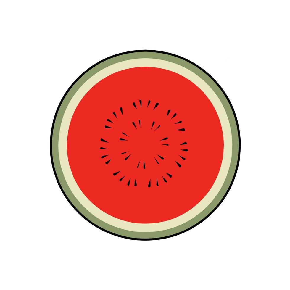 Fruit vegetable in flat hand drawn style design vector