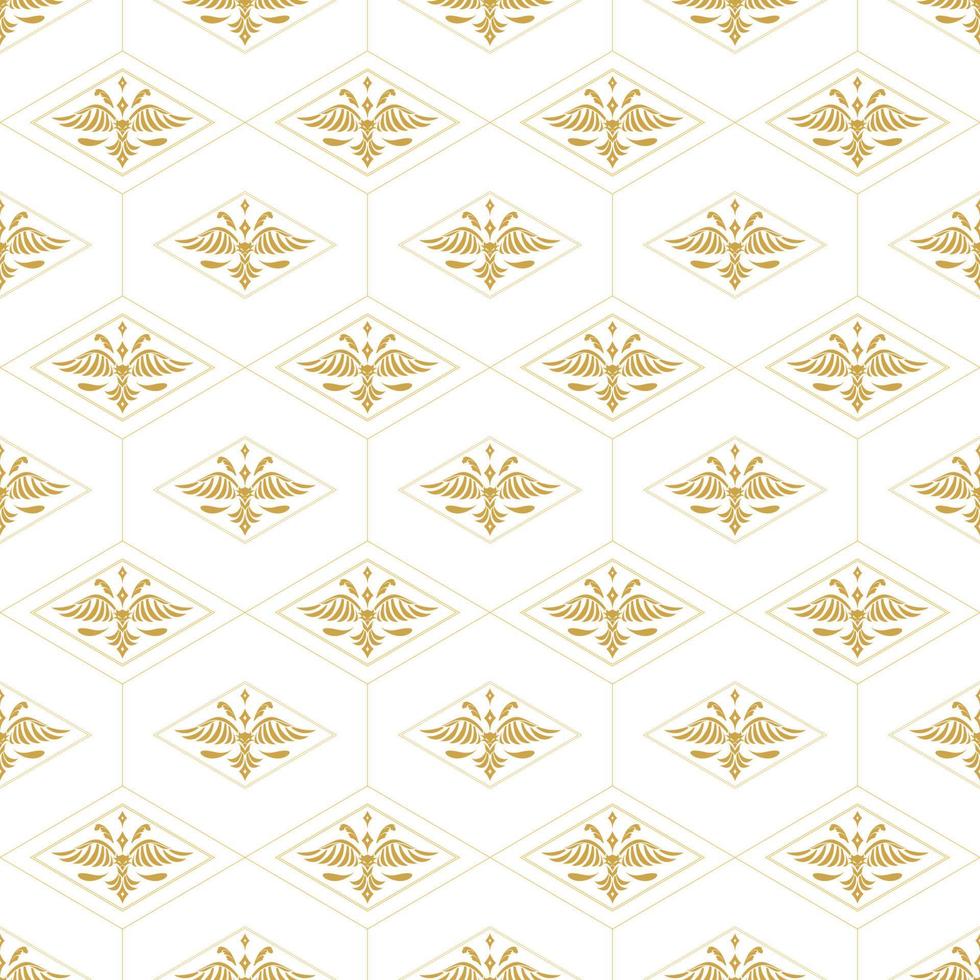 Vintage Luxury Birds Seamless Pattern vector