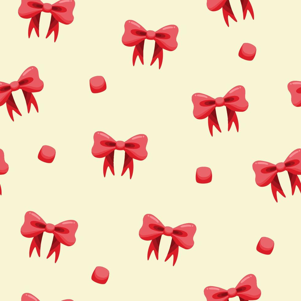 Seamless pattern Background with red bow tie .Bow tie. Red. Vector illustration.