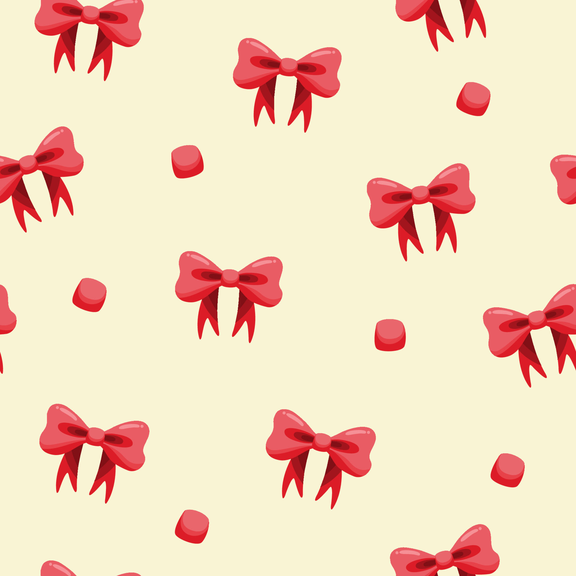 Seamless pattern Background with red bow tie .Bow tie. Red. Vector
