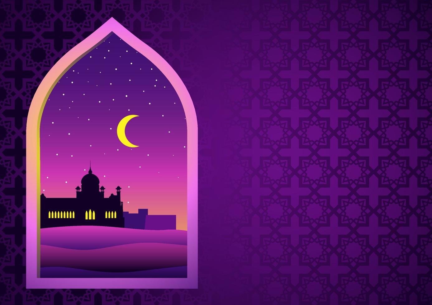 Illustration for month of Ramadan vector
