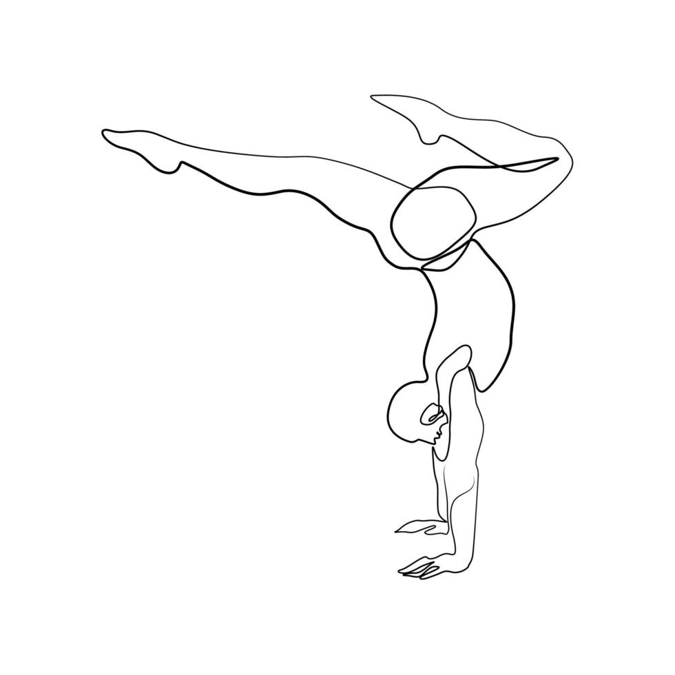 Yoga One Line Art Illustration 5014252 Vector Art at Vecteezy