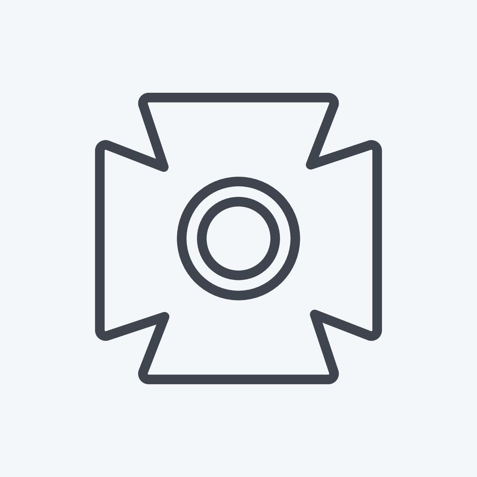 Lights Icon in trendy line style isolated on soft blue background vector