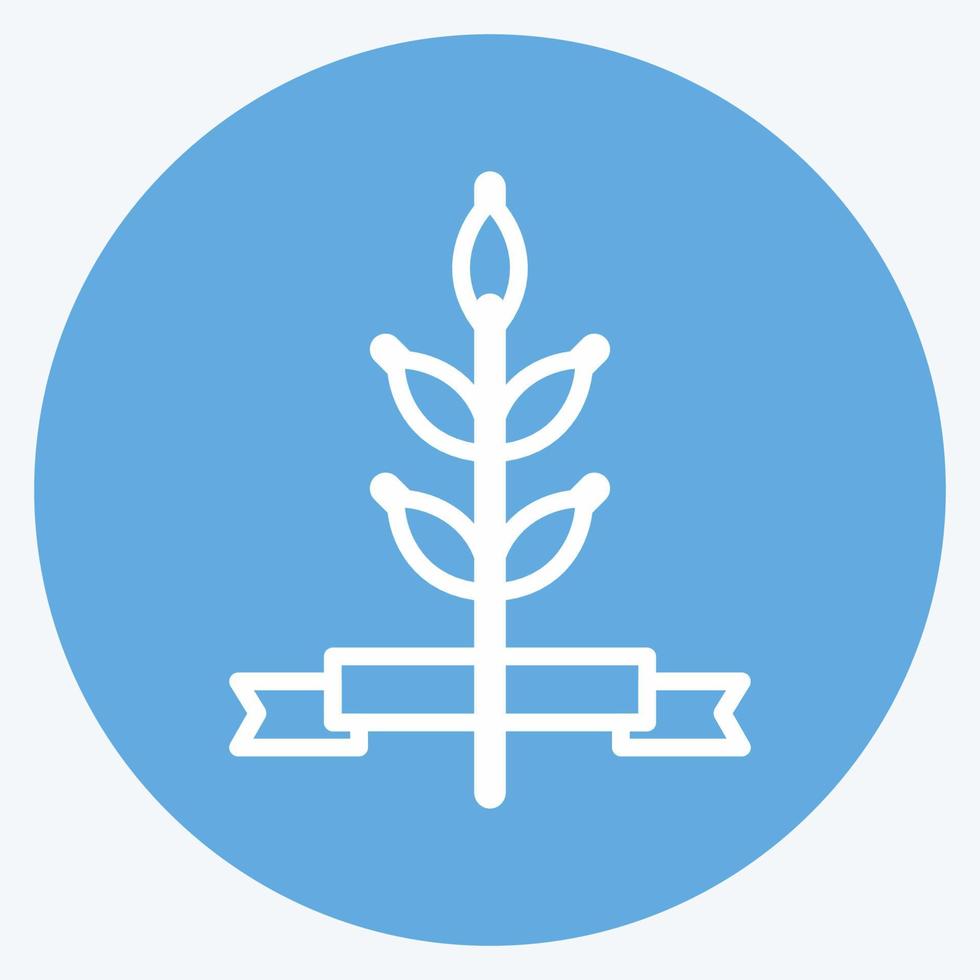 Wheat Icon in trendy blue eyes style isolated on soft blue background vector