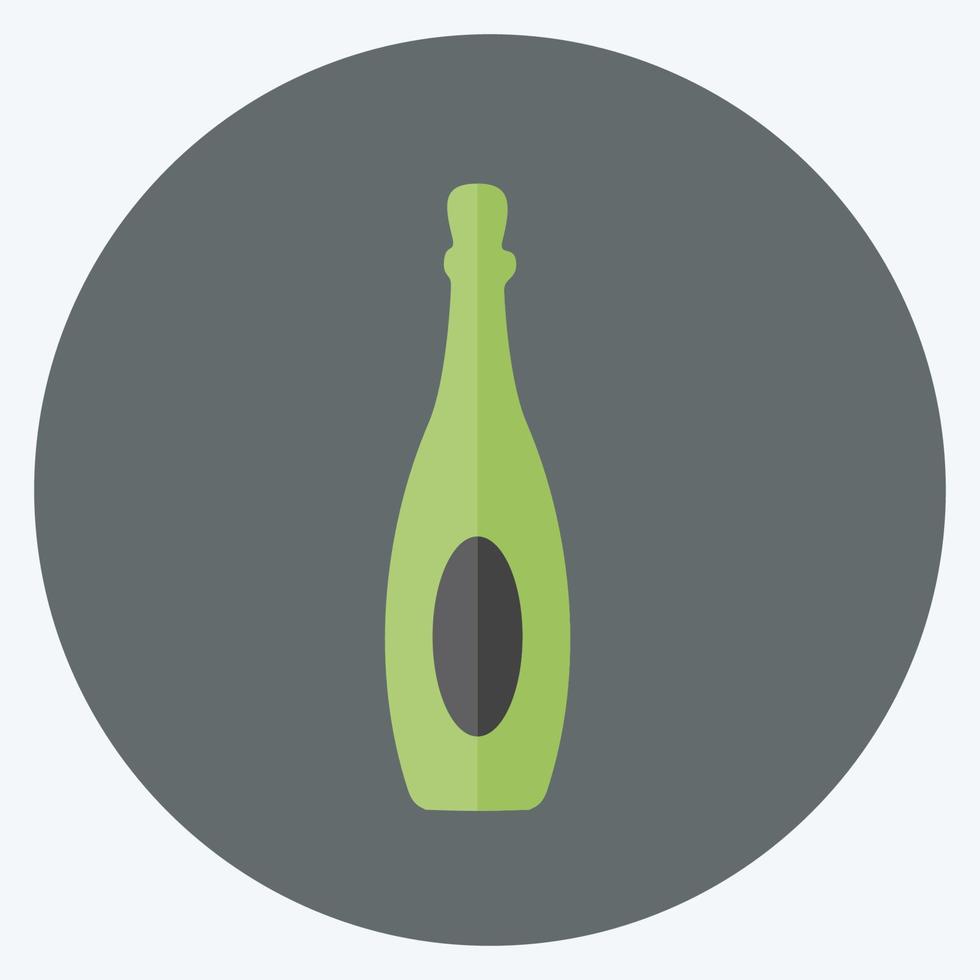 Bottle Icon in trendy flat style isolated on soft blue background vector