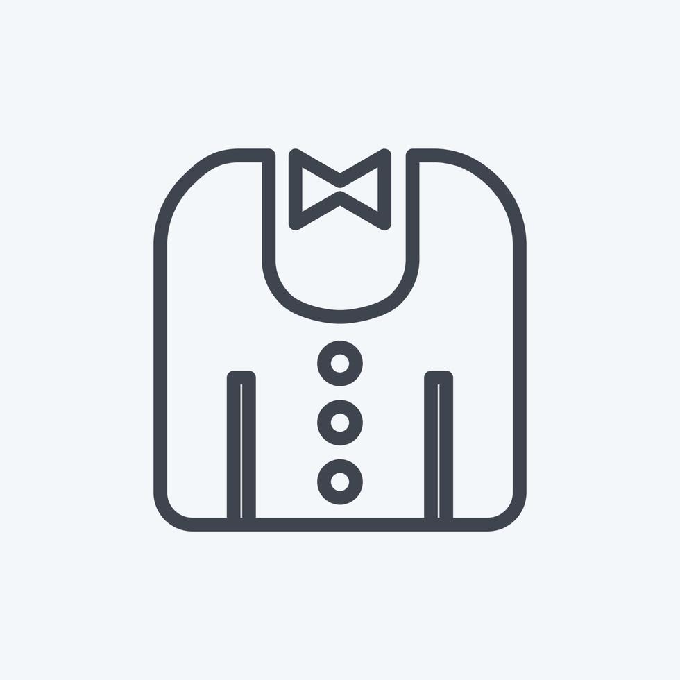 Groom's dress Icon in trendy line style isolated on soft blue background vector