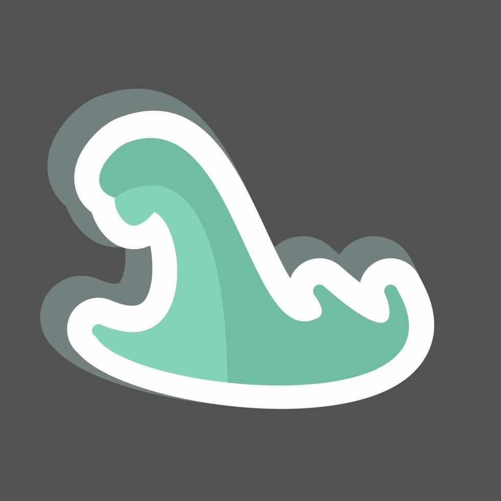 Storm Surge Sticker in trendy isolated on black background vector
