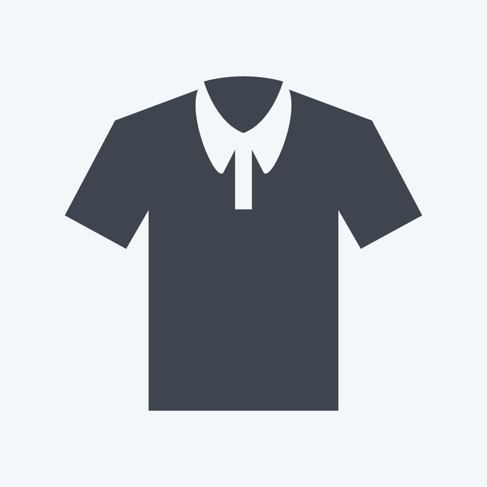 Casual Shirt Icon in trendy glyph style isolated on soft blue background vector