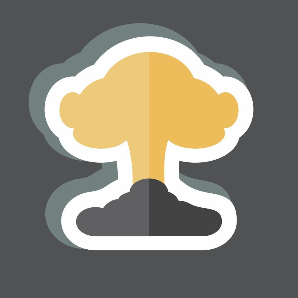 Blast Sticker in trendy isolated on black background vector