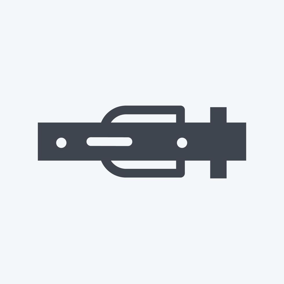 Belt Icon in trendy glyph style isolated on soft blue background vector