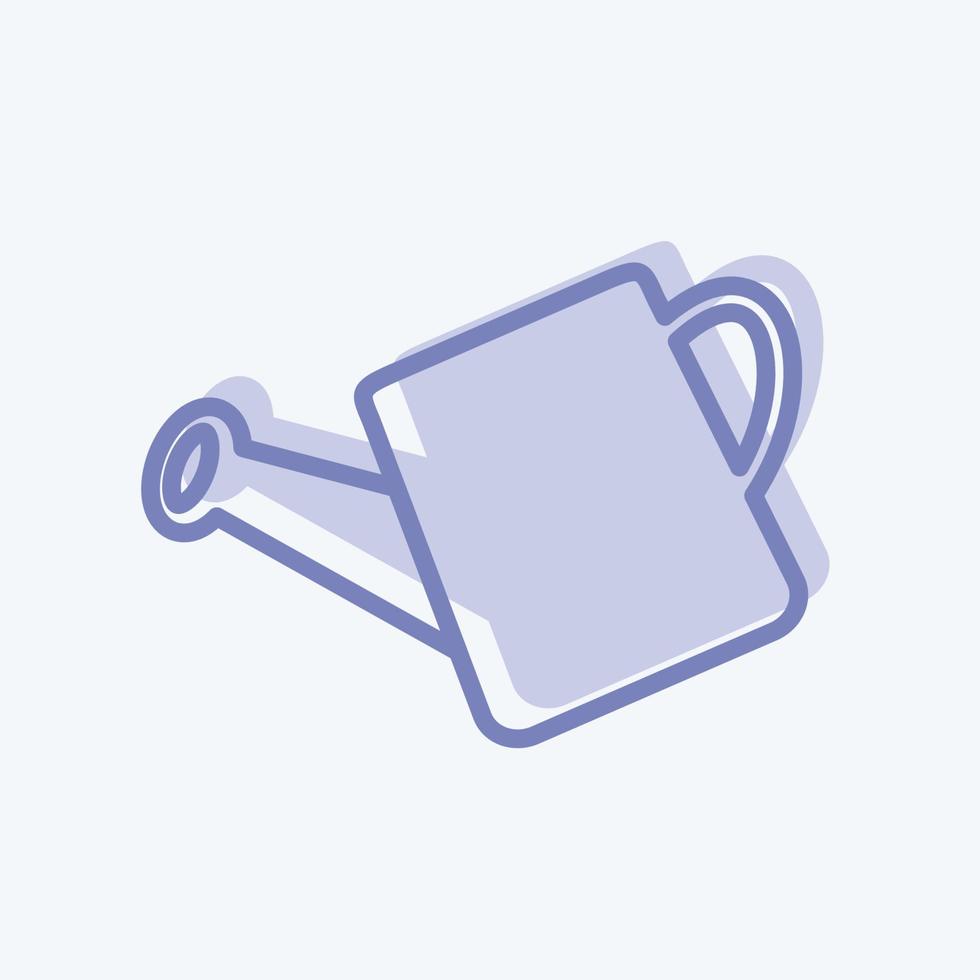 Watering tool Icon in trendy two tone style isolated on soft blue background vector