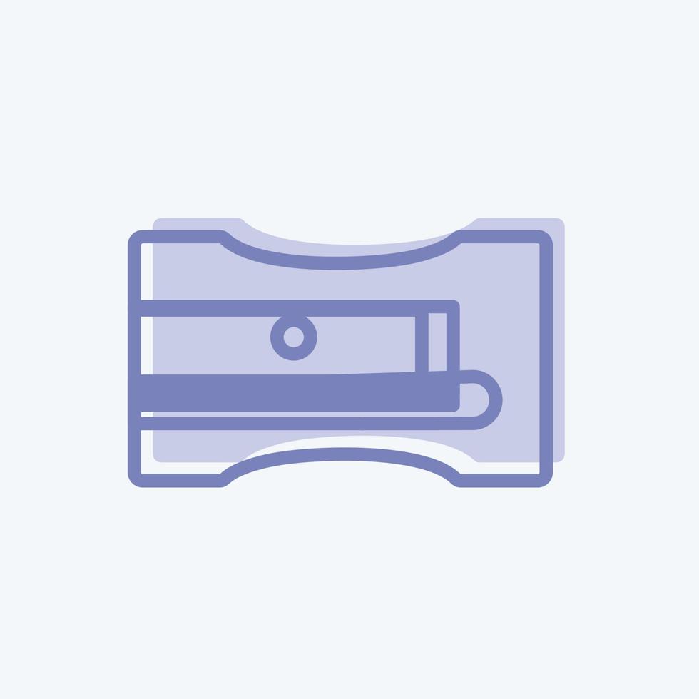 Sharpener Icon in trendy two tone style isolated on soft blue background vector