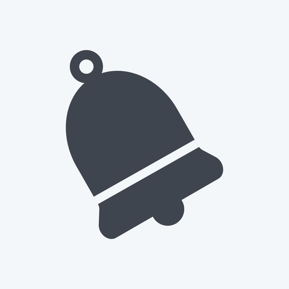 Bells Icon in trendy glyph style isolated on soft blue background vector