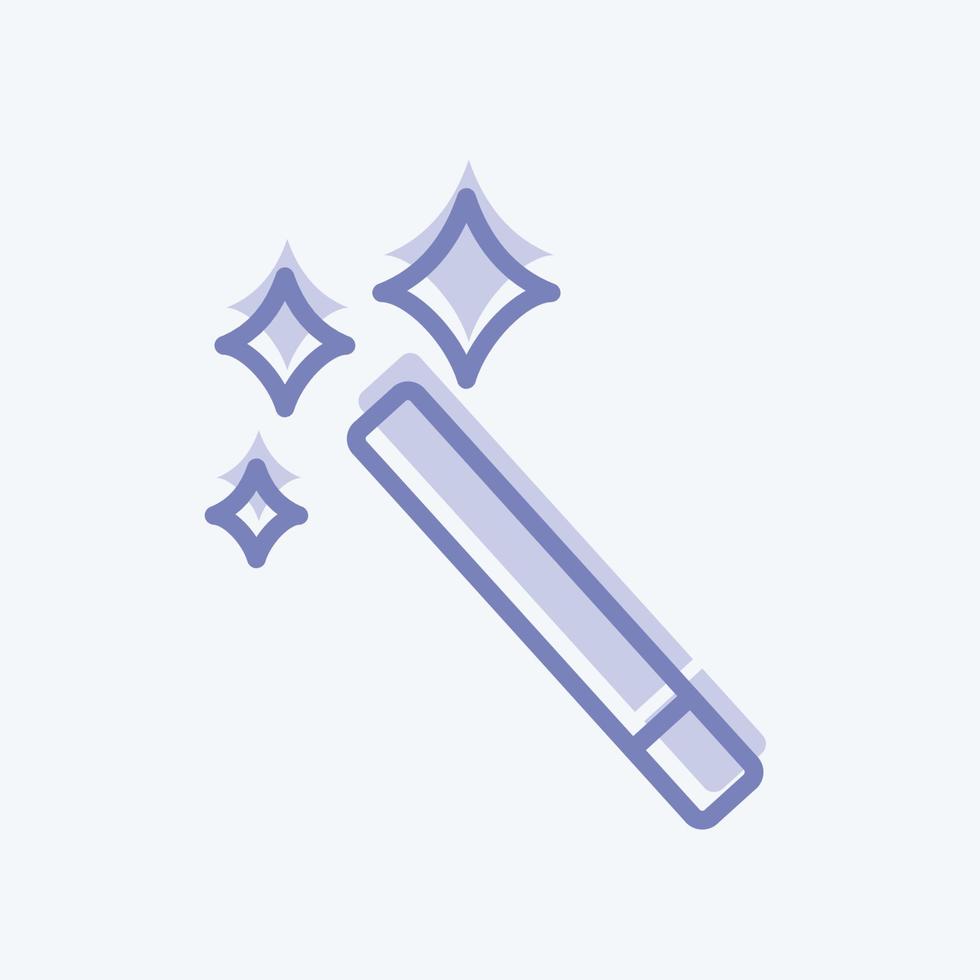 Magic Icon in trendy two tone style isolated on soft blue background vector