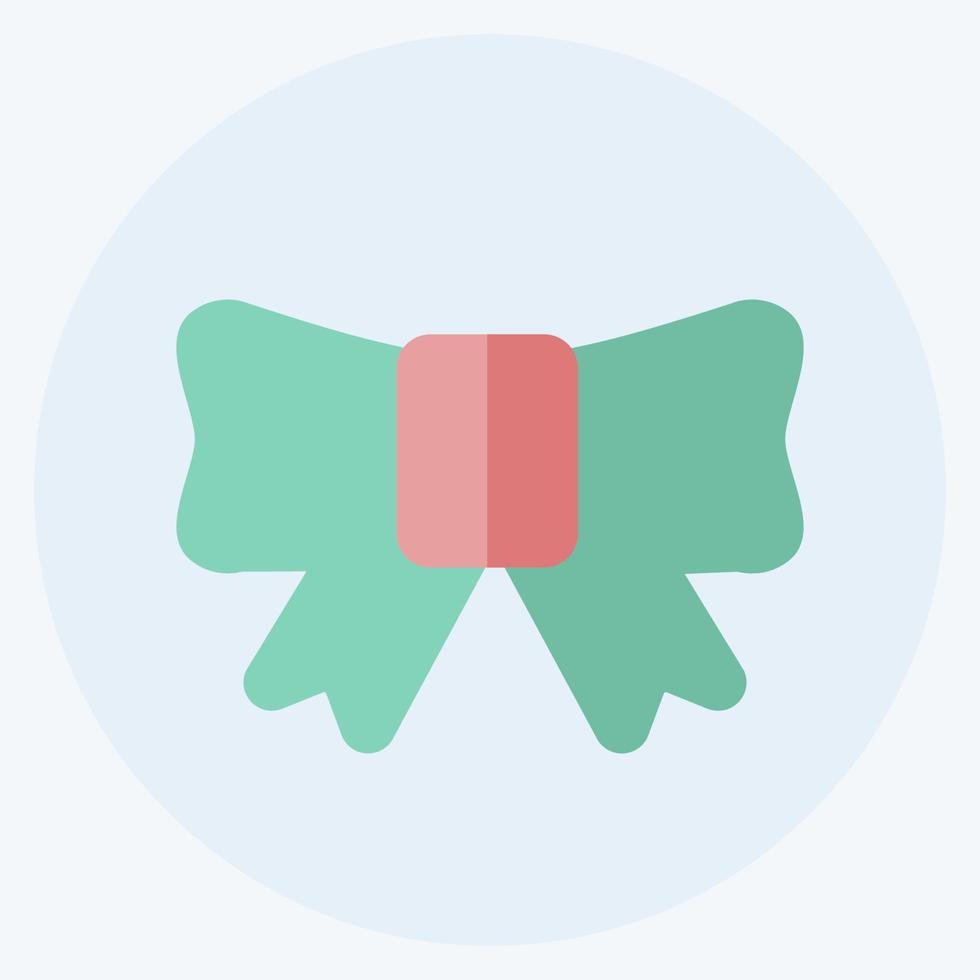 Ribbon Icon in trendy flat style isolated on soft blue background vector