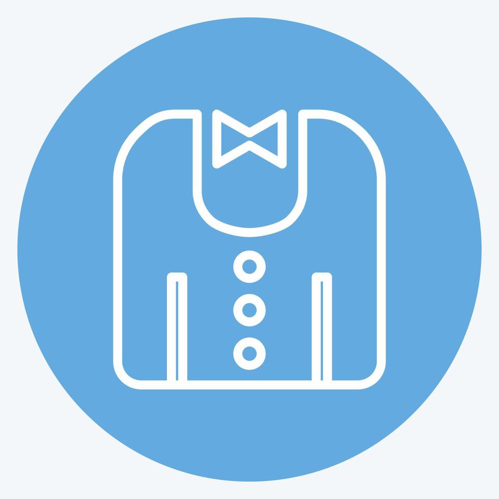 Groom's dress Icon in trendy blue eyes style isolated on soft blue background vector