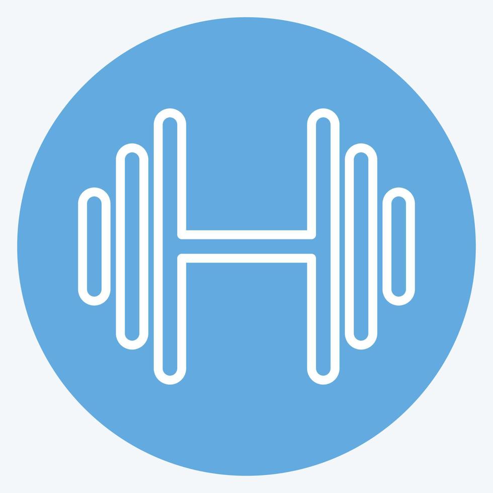 Cuff Links Icon in trendy blue eyes style isolated on soft blue background vector