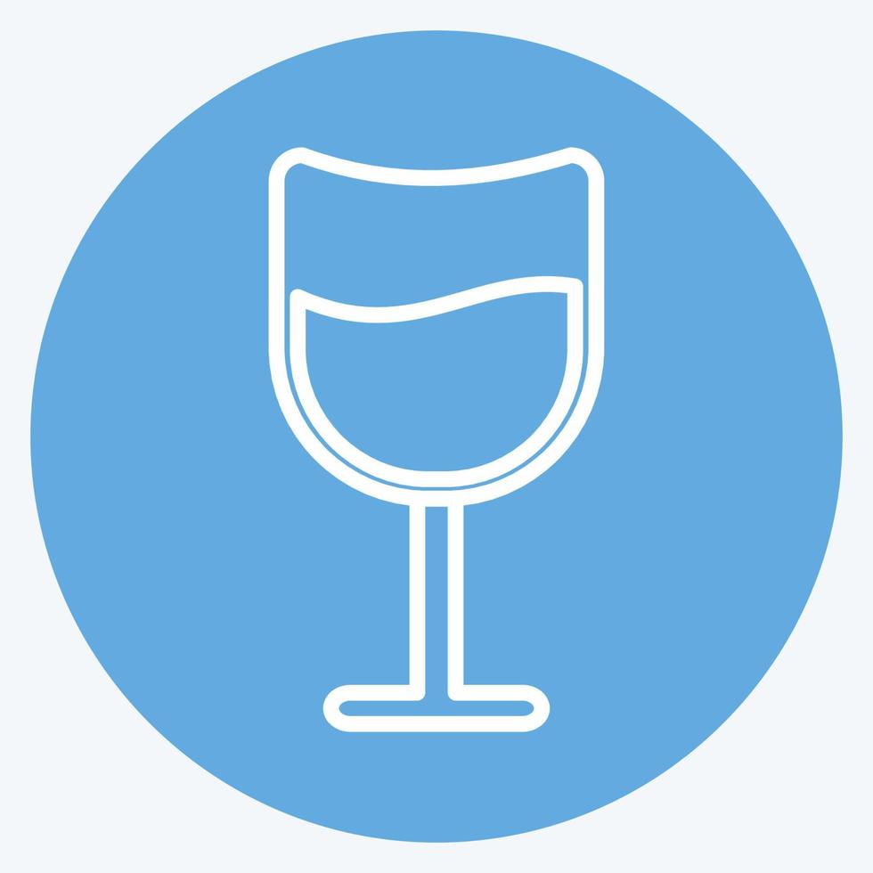Cocktail Icon in trendy blue eyes style isolated on soft blue background vector