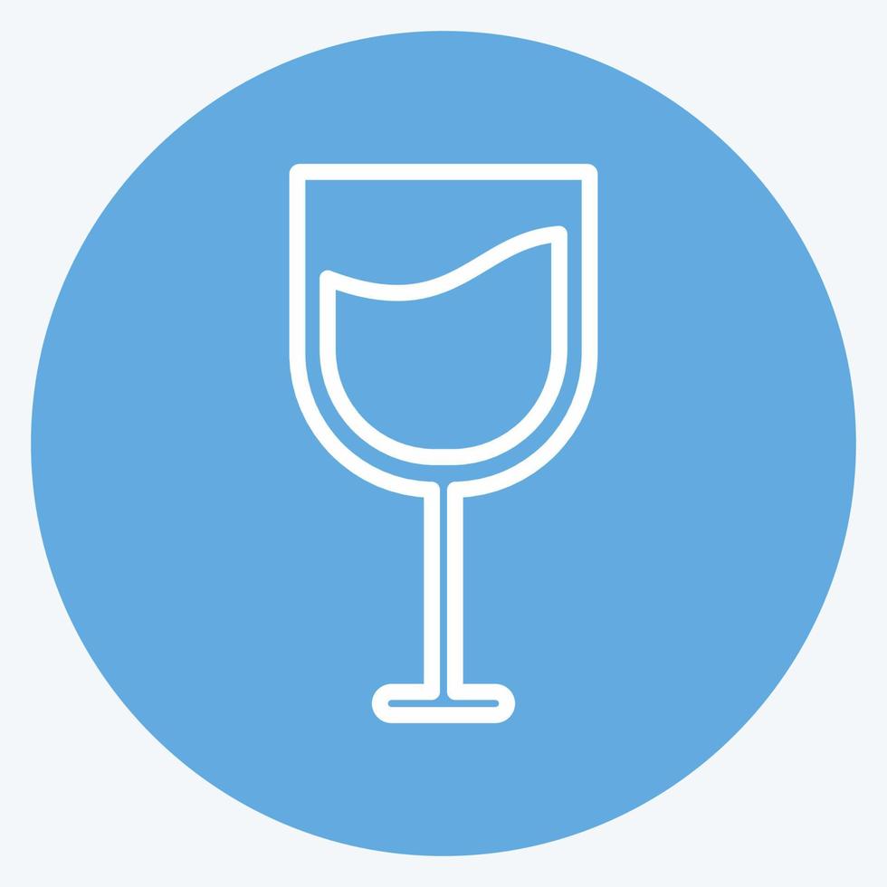 Goblet Icon in trendy blue eyes style isolated on soft blue background vector