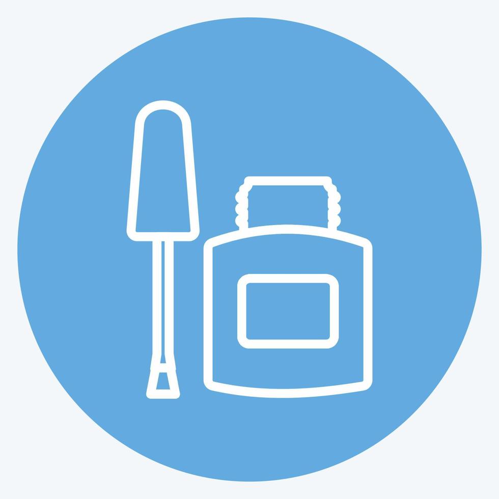 Ink Remover Icon in trendy blue eyes style isolated on soft blue background vector