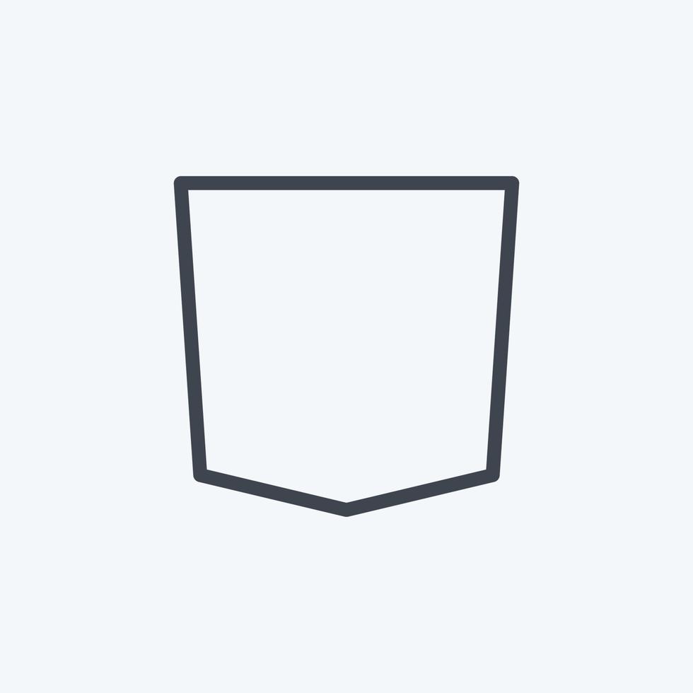 Pocket Square Icon in trendy line style isolated on soft blue background vector