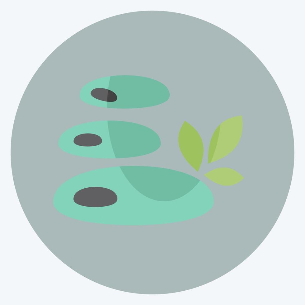 Stones Icon in trendy flat style isolated on soft blue background vector