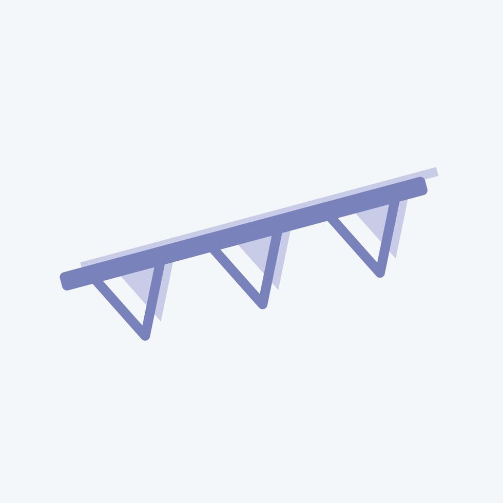 icono de guirnaldas en un moderno estilo de dos tonos aislado sobre fondo azul suave vector