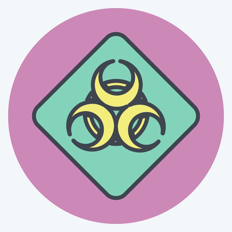 Epidemic Icon in trendy color mate style isolated on soft blue background vector