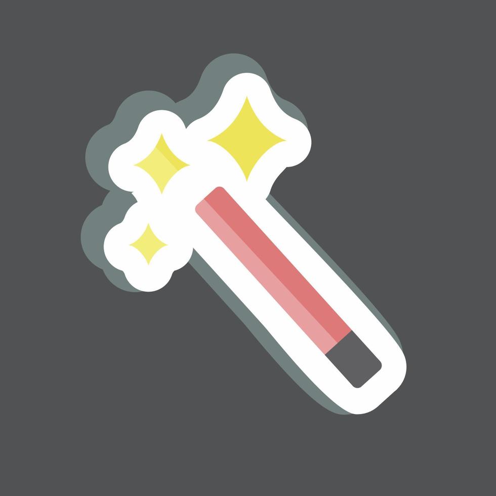 Magic Sticker in trendy isolated on black background vector