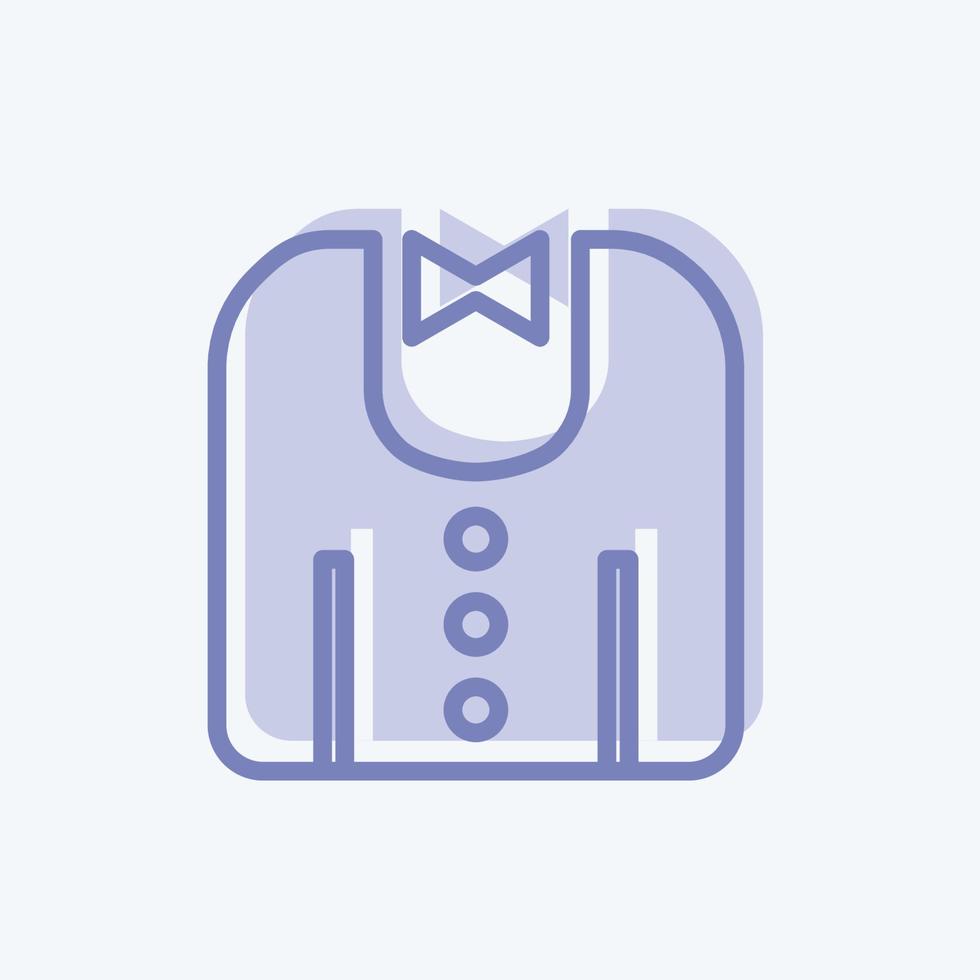 Groom's dress Icon in trendy two tone style isolated on soft blue background vector