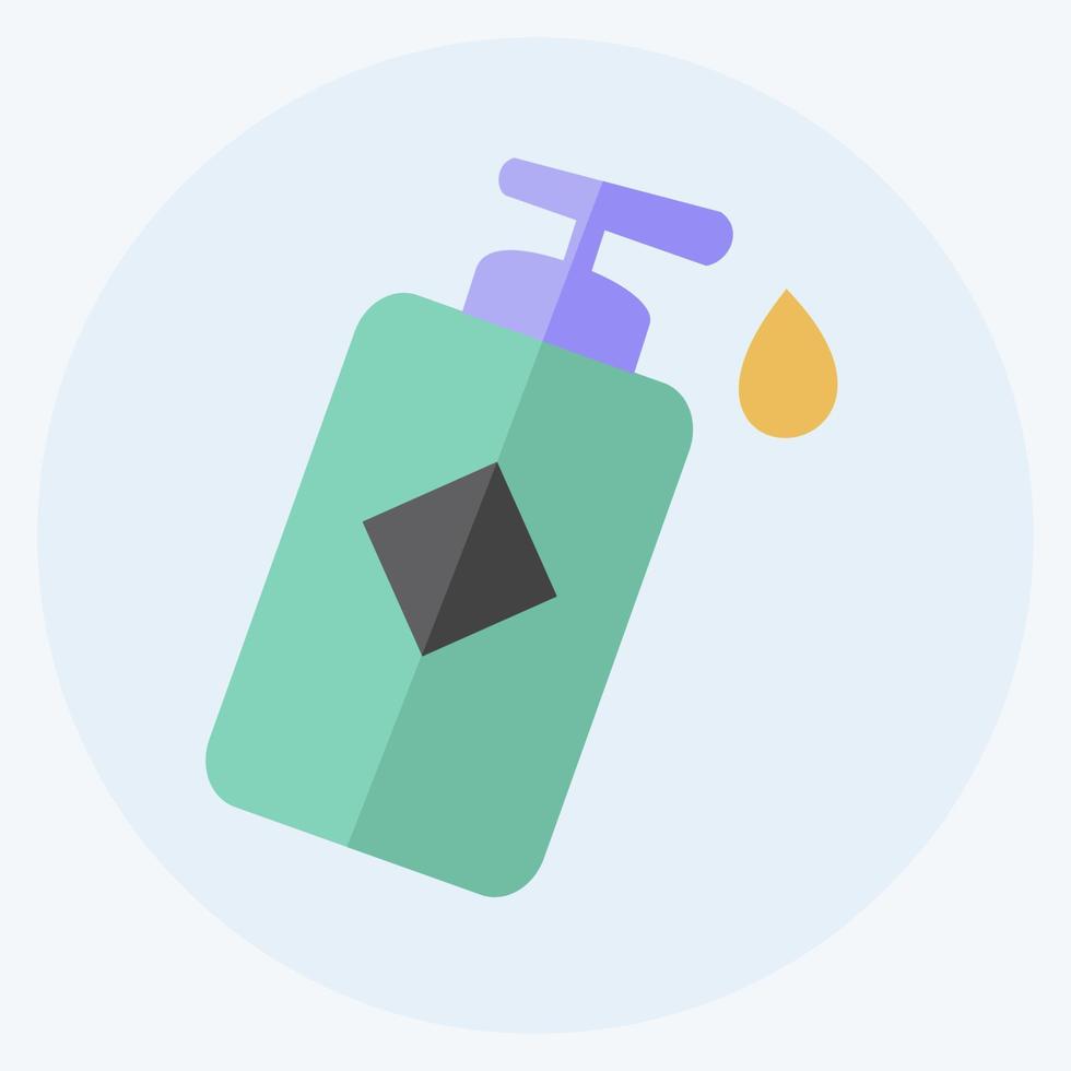 Lotion Bottle Icon in trendy flat style isolated on soft blue background vector