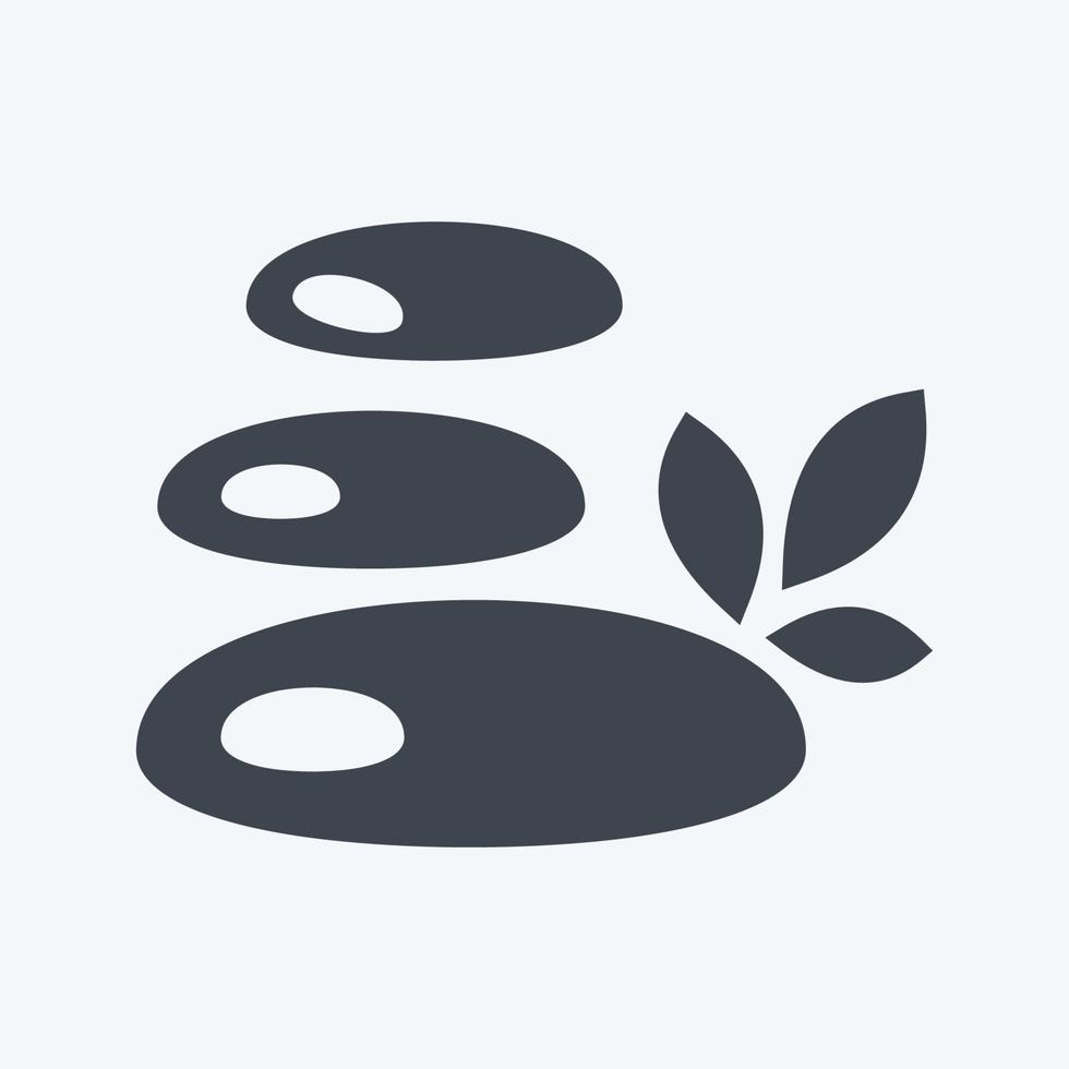 Stones Icon in trendy glyph style isolated on soft blue background vector