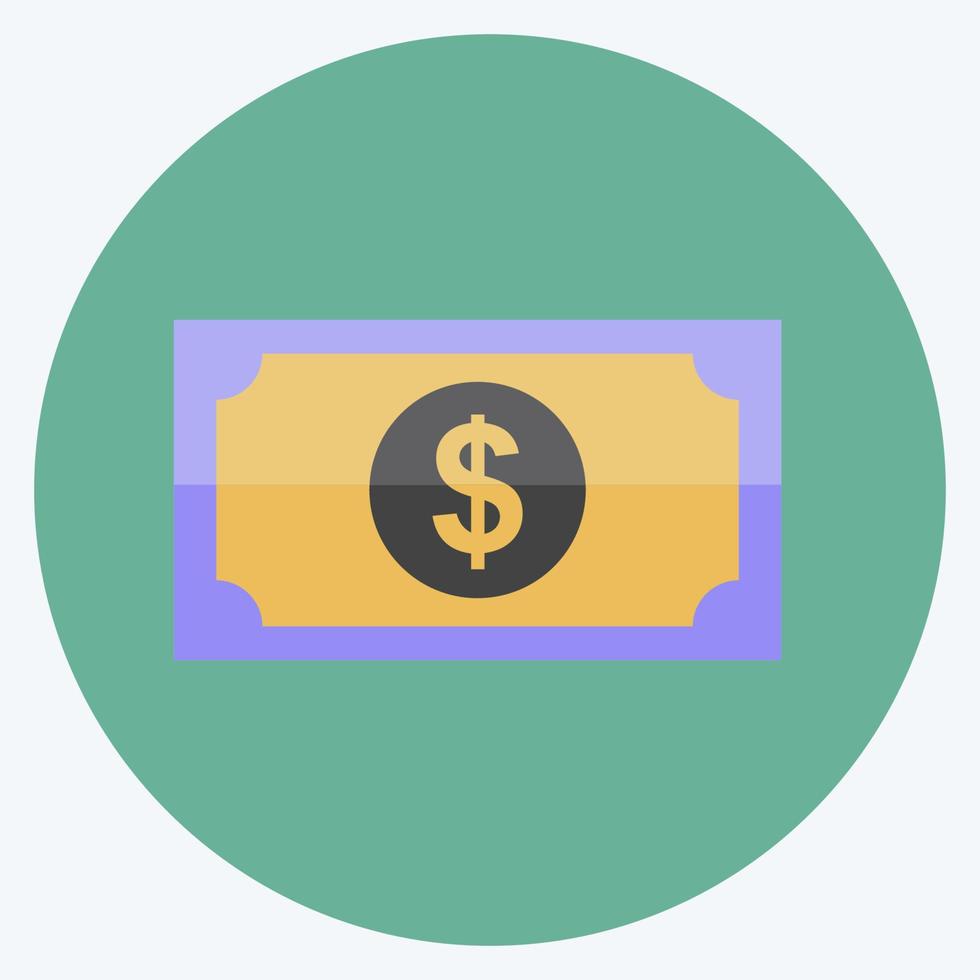 Dollar Icon in trendy flat style isolated on soft blue background vector