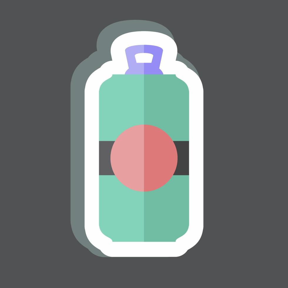 Beer Can I Sticker in trendy isolated on black background vector