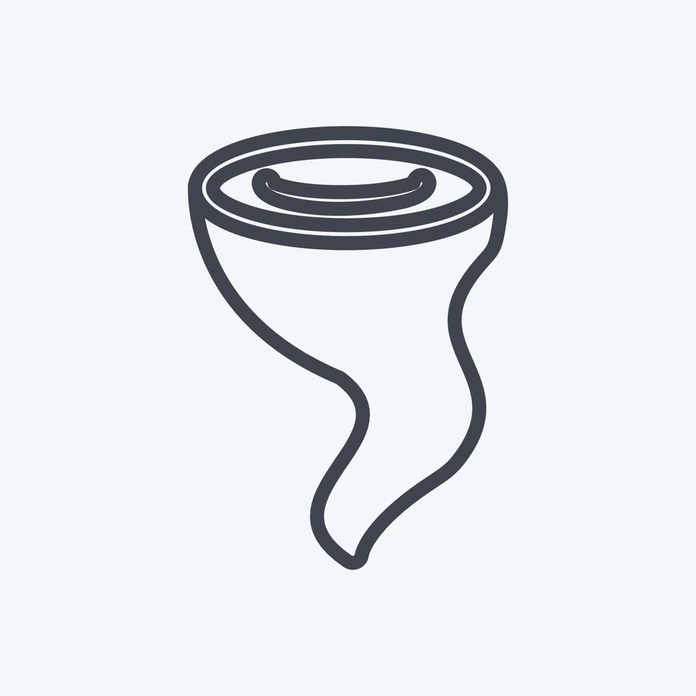 Hurricane Icon in trendy line style isolated on soft blue background vector