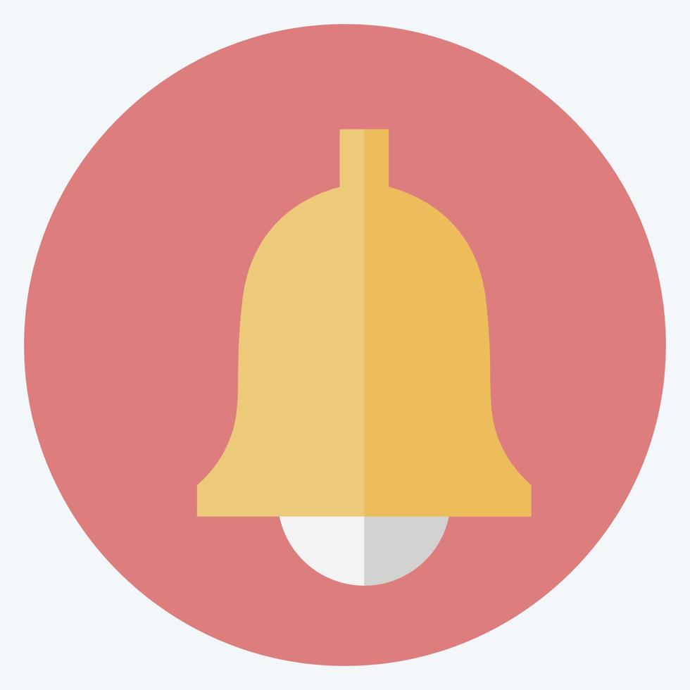 Ringing Bell Icon in trendy flat style isolated on soft blue background vector