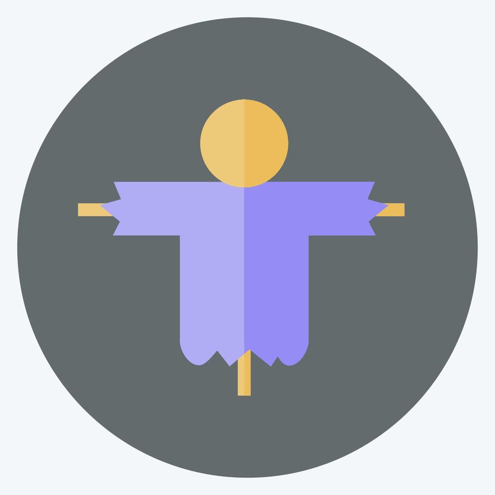 Scare Crow Icon in trendy flat style isolated on soft blue background vector