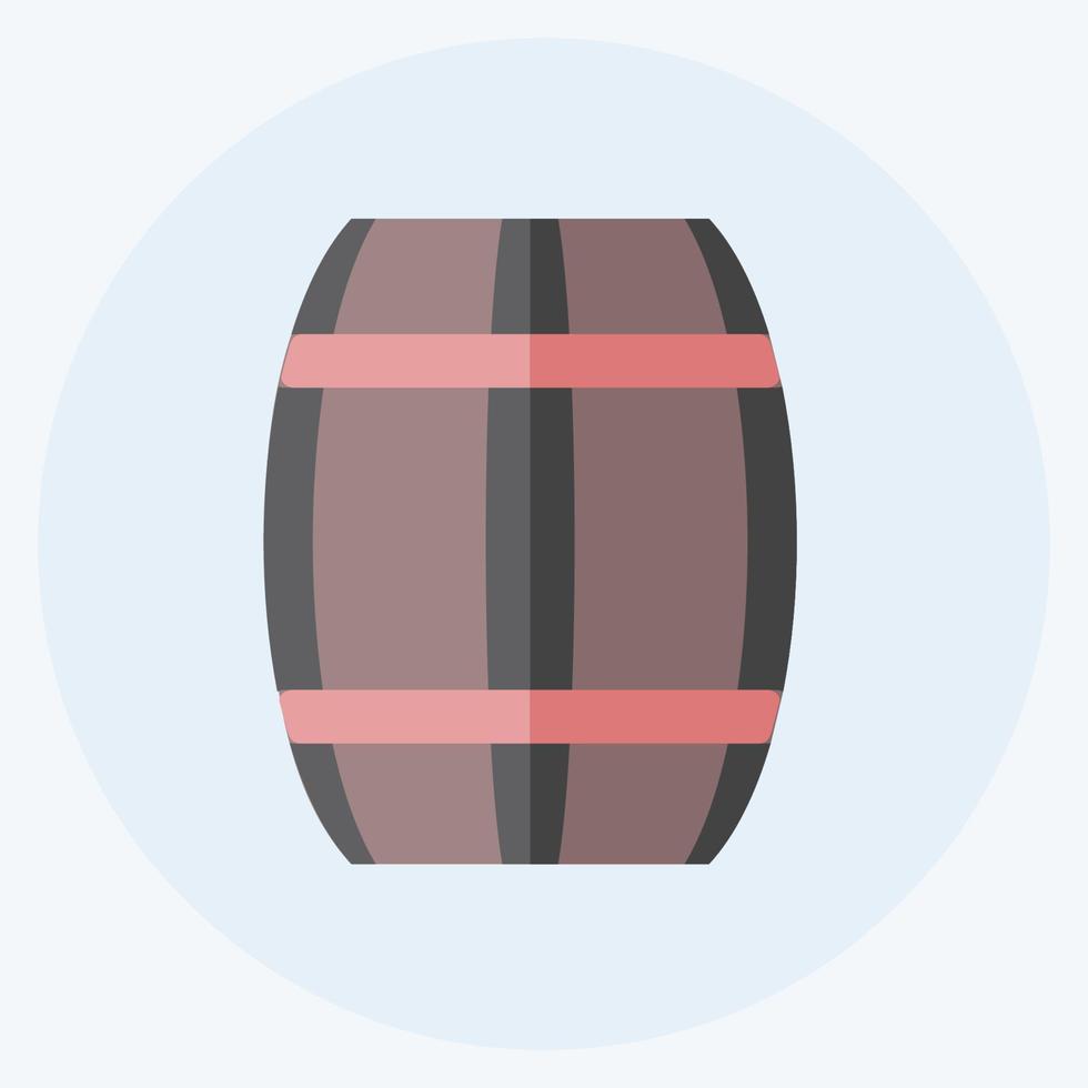 Barrel Icon in trendy flat style isolated on soft blue background vector