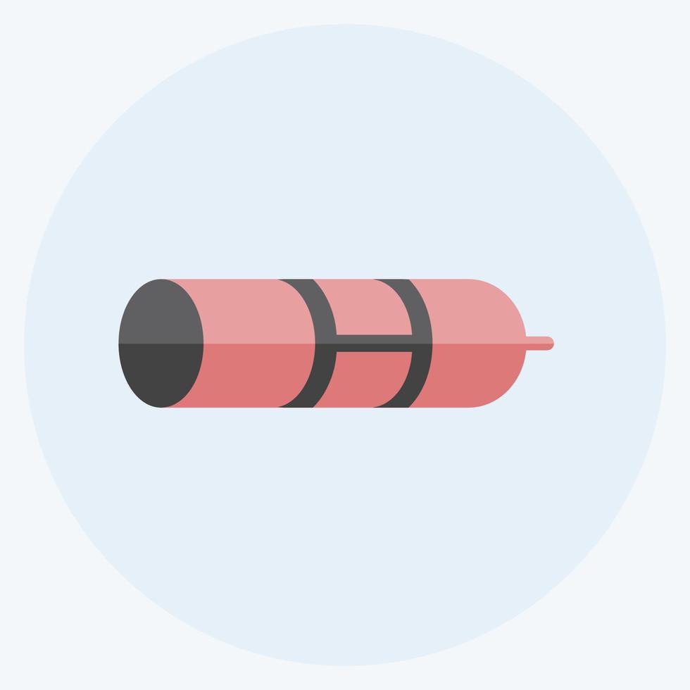 Salami Icon in trendy flat style isolated on soft blue background vector